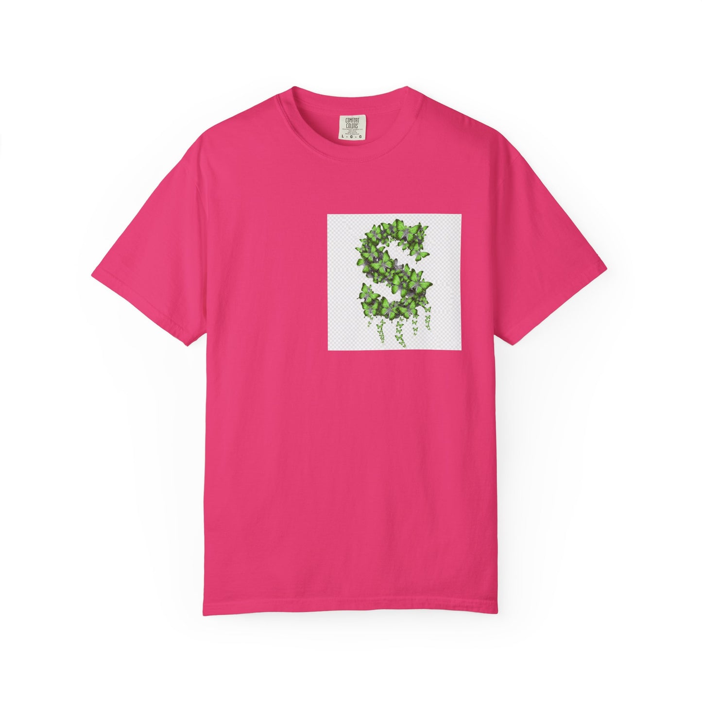 Green Ivy Monogram "S" T-Shirt — Botanical Initial Tee