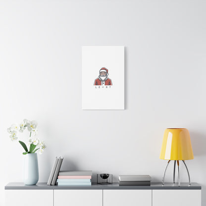 Minimal Santa Canvas, Modern Santa Graphic | Geometric Christmas Wall Art