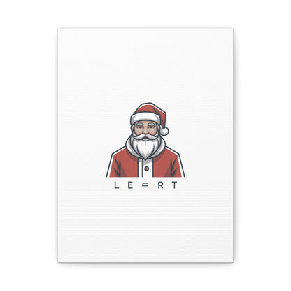 Minimal Santa Canvas, Modern Santa Graphic | Geometric Christmas Wall Art