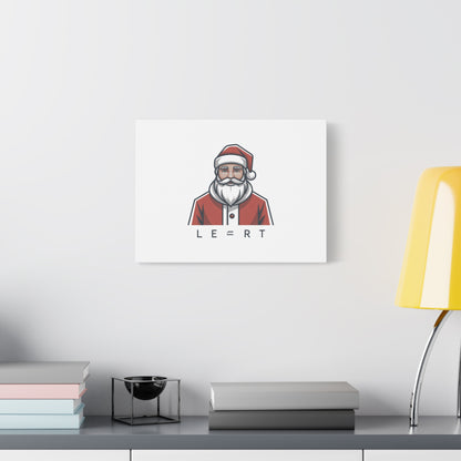 Minimal Santa Canvas, Modern Santa Graphic | Geometric Christmas Wall Art
