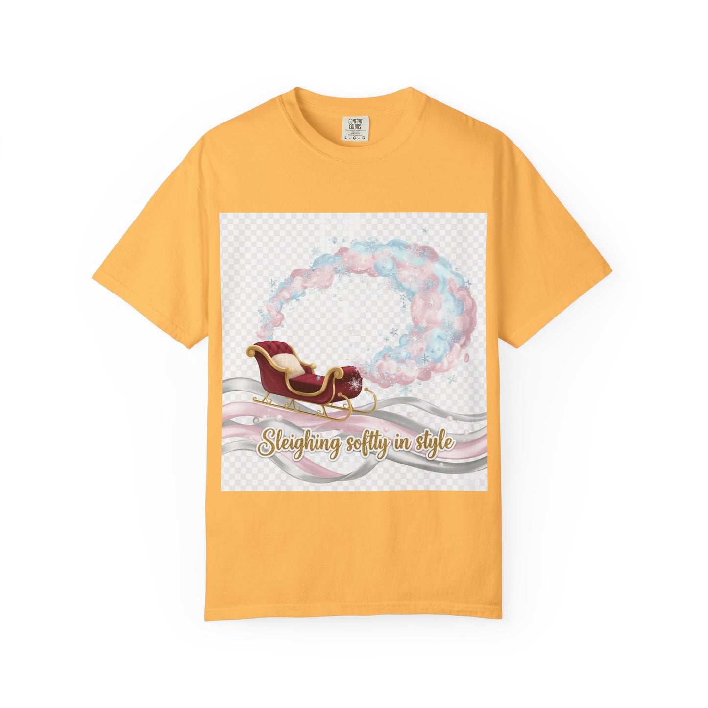 Sleighing Softly in Style T-Shirt — Festive Sleigh Graphic Holiday Tee