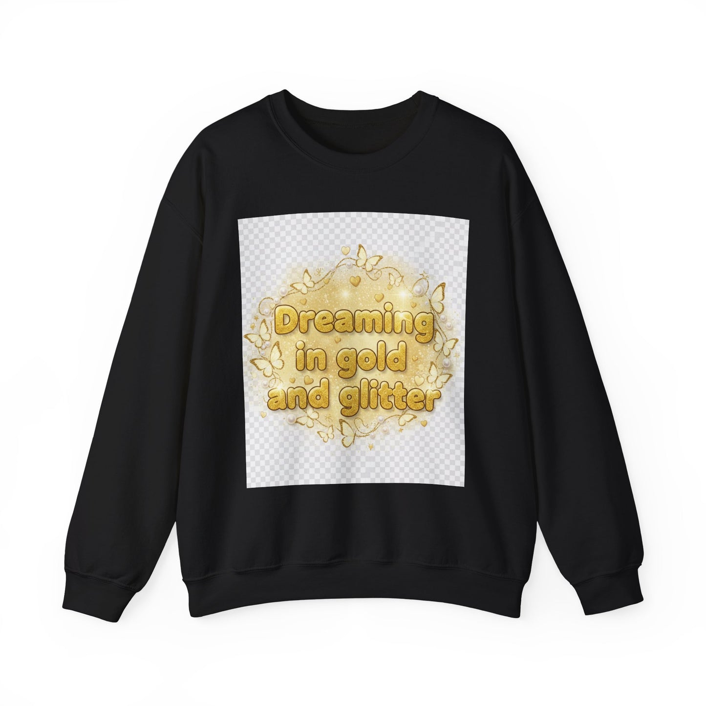Dreaming in Gold and Glitter Crewneck Sweatshirt