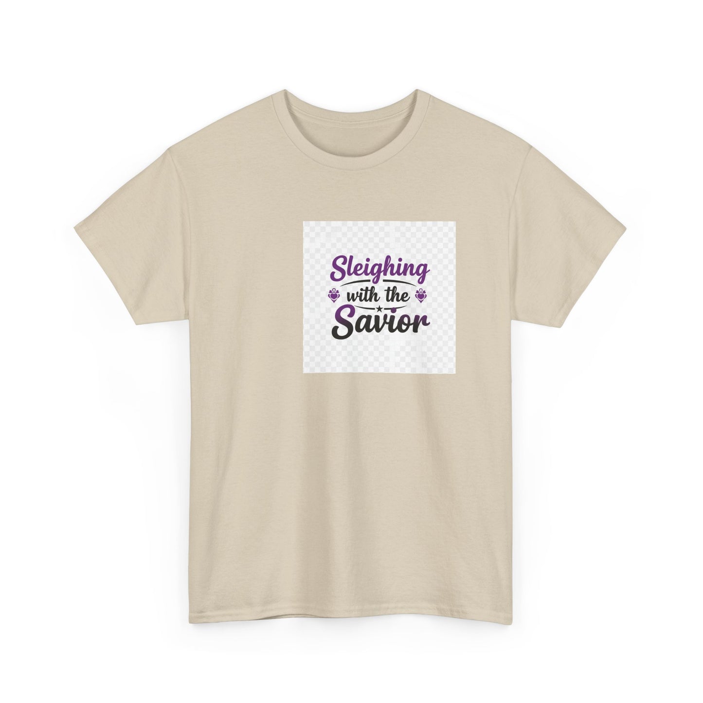 Sleighing With the Savior Christian Christmas Tee