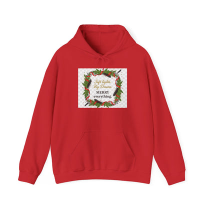 Christmas Wreath Hoodie - 'Merry Everything' Holiday Sweatshirt