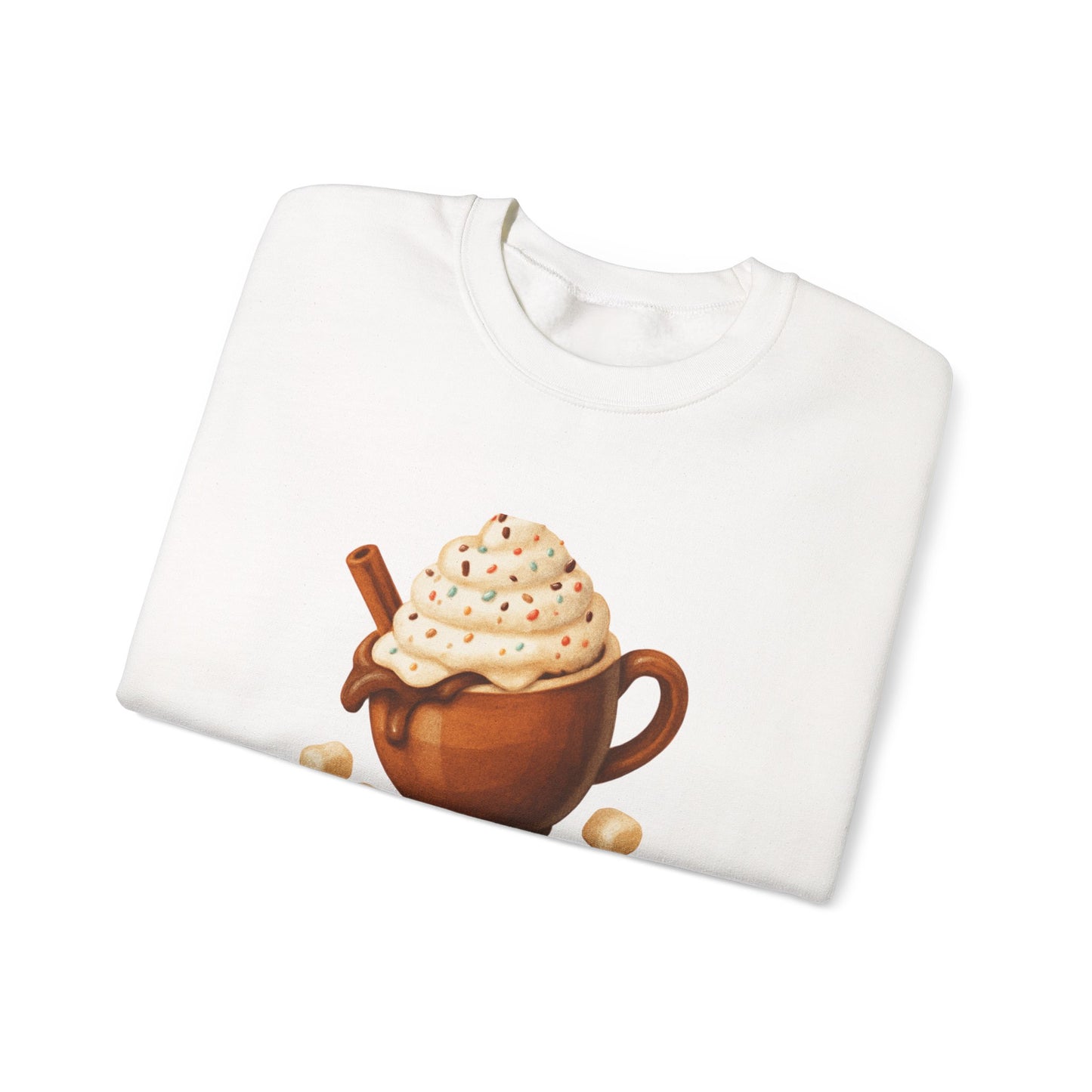 Cozy Hot Cocoa Sweatshirt — "Treat Yourself to Cozy Moments" Crewneck