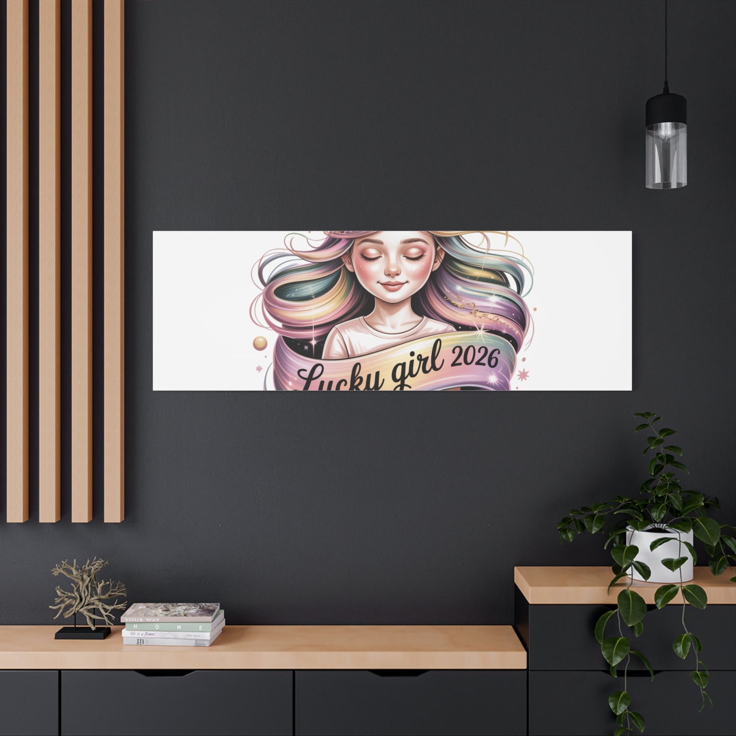 Lucky Girl 2026 Canvas Print | manifest luck, lucky charms