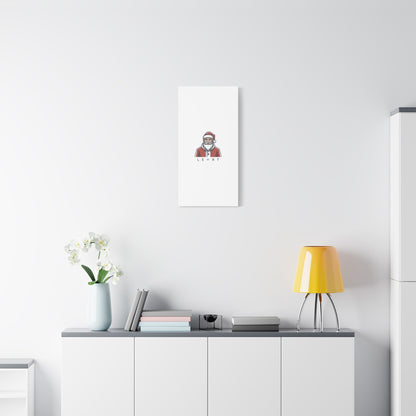 Minimal Santa Canvas, Modern Santa Graphic | Geometric Christmas Wall Art