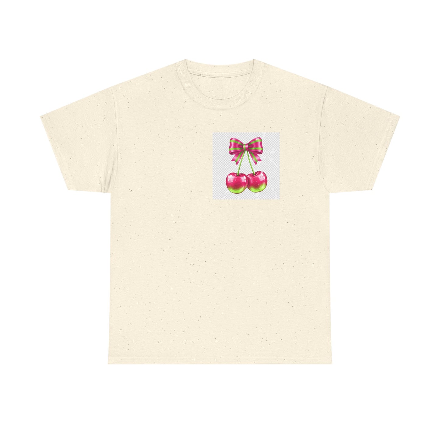 Cherry Bow T-Shirt — Cute Retro Fruit Graphic Tee