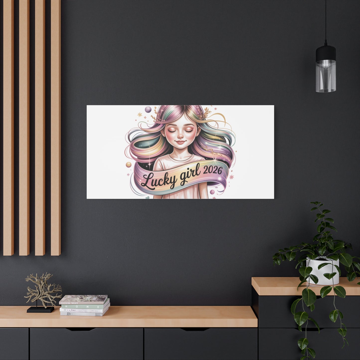 Lucky Girl 2026 Canvas Print | manifest luck, lucky charms