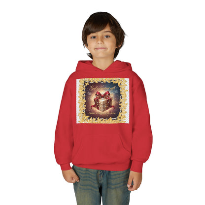Christmas Gift Hoodie for Kids – "God Blessed Us" Present Design