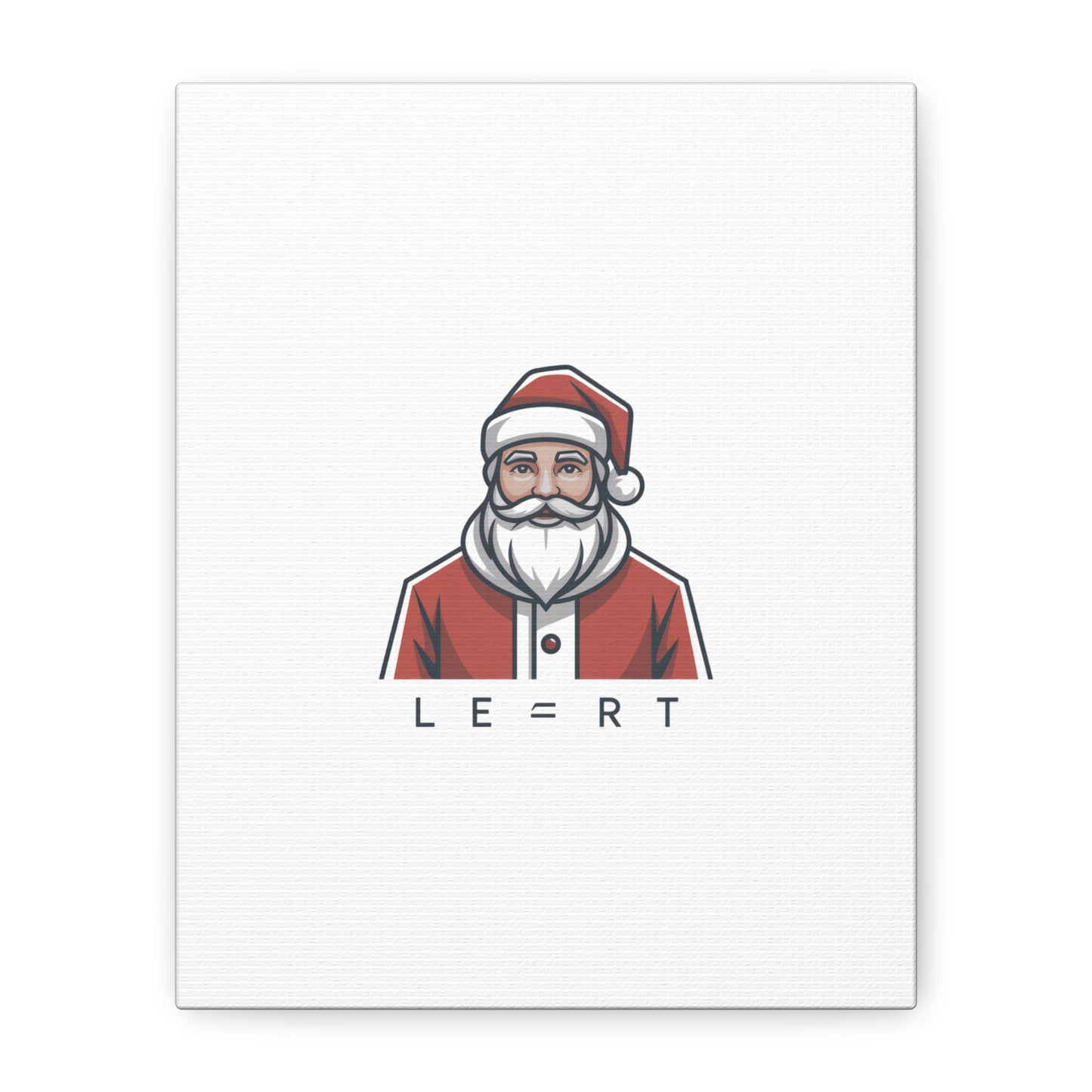 Minimal Santa Canvas, Modern Santa Graphic | Geometric Christmas Wall Art