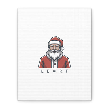 Minimal Santa Canvas, Modern Santa Graphic | Geometric Christmas Wall Art