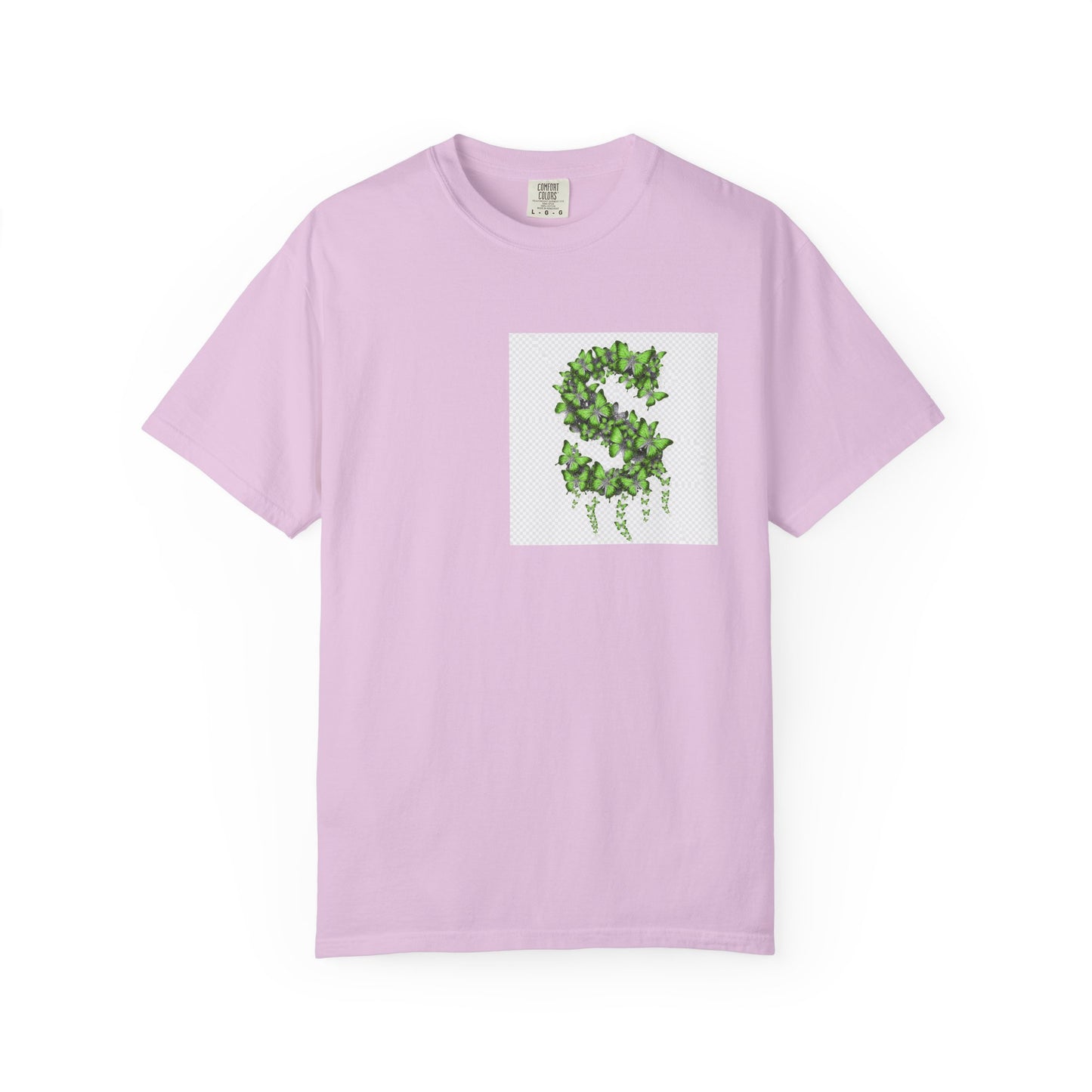 Green Ivy Monogram "S" T-Shirt — Botanical Initial Tee