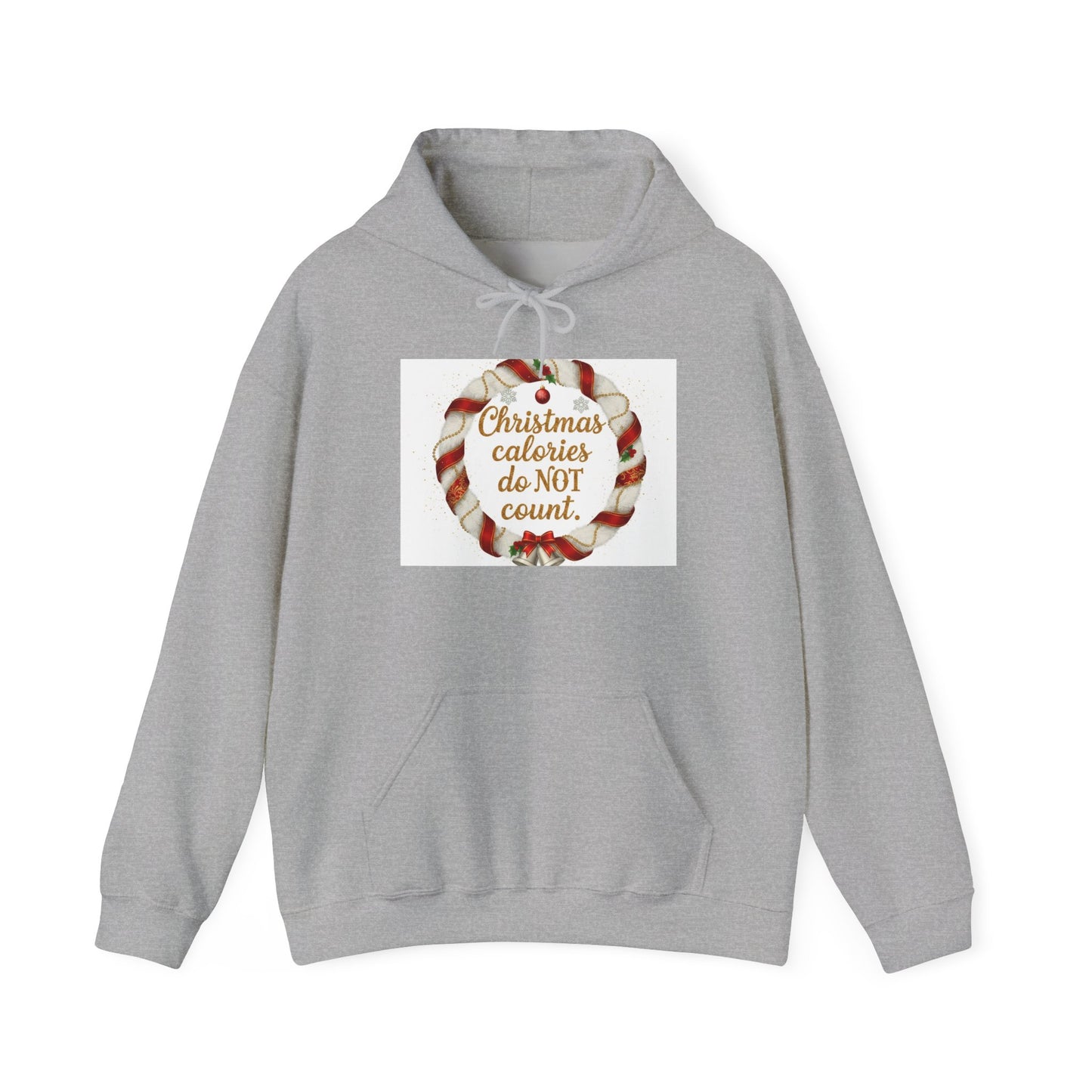 Christmas Calories Do Not Count Hoodie — Festive Candy Cane Holiday Sweatshirt
