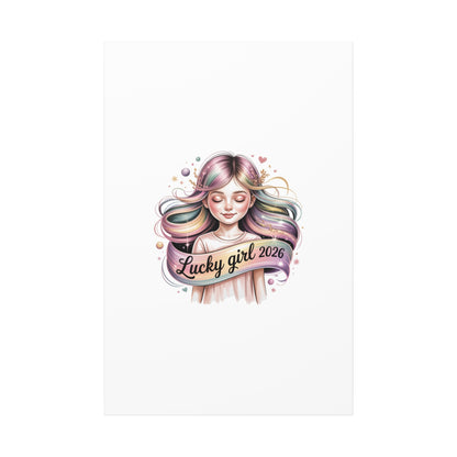 Lucky Girl 2026 Canvas Print | manifest luck, lucky charms