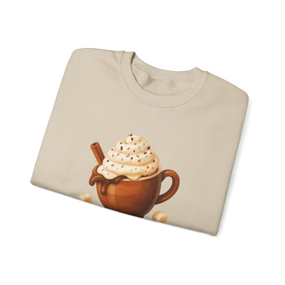 Cozy Hot Cocoa Sweatshirt — "Treat Yourself to Cozy Moments" Crewneck