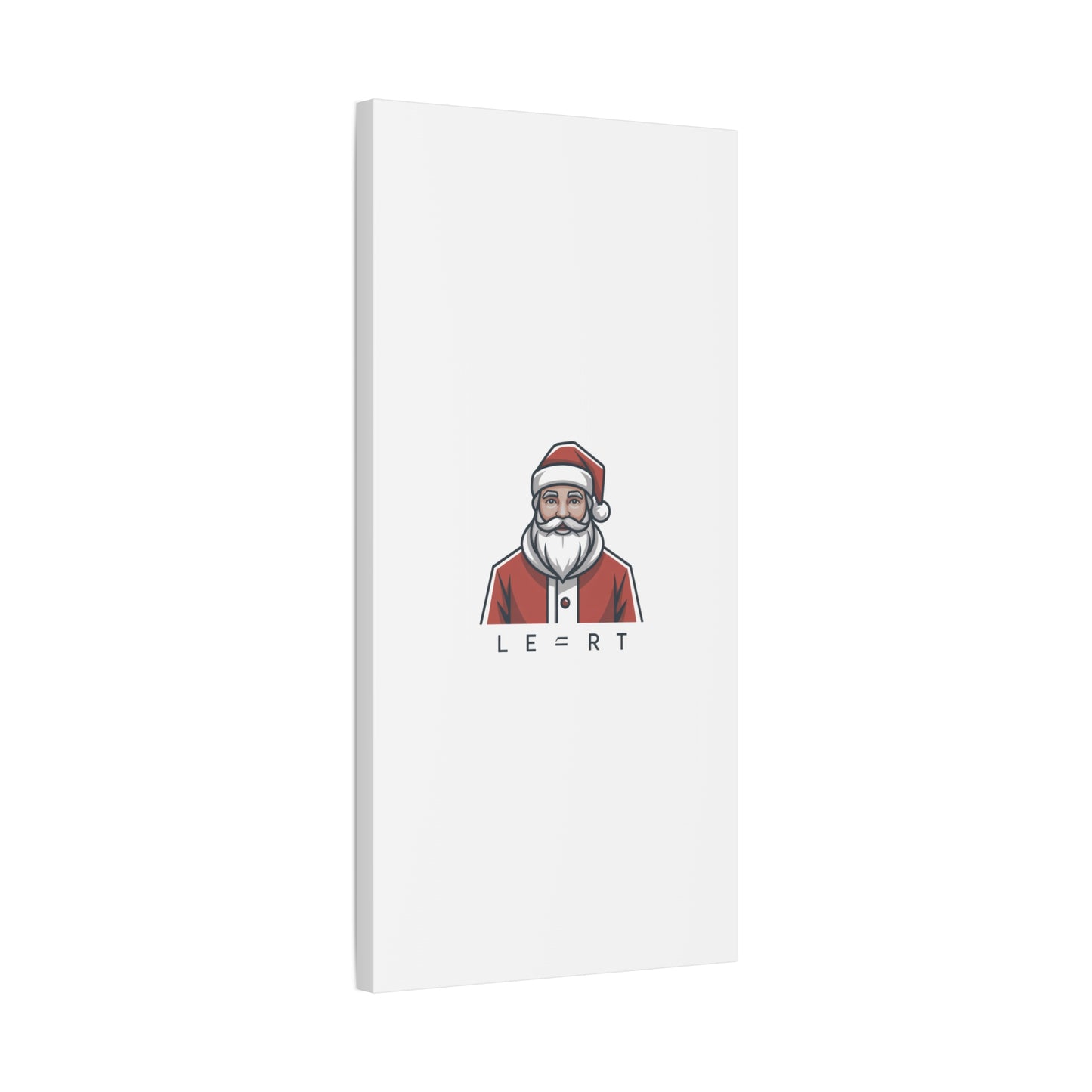Minimal Santa Canvas, Modern Santa Graphic | Geometric Christmas Wall Art
