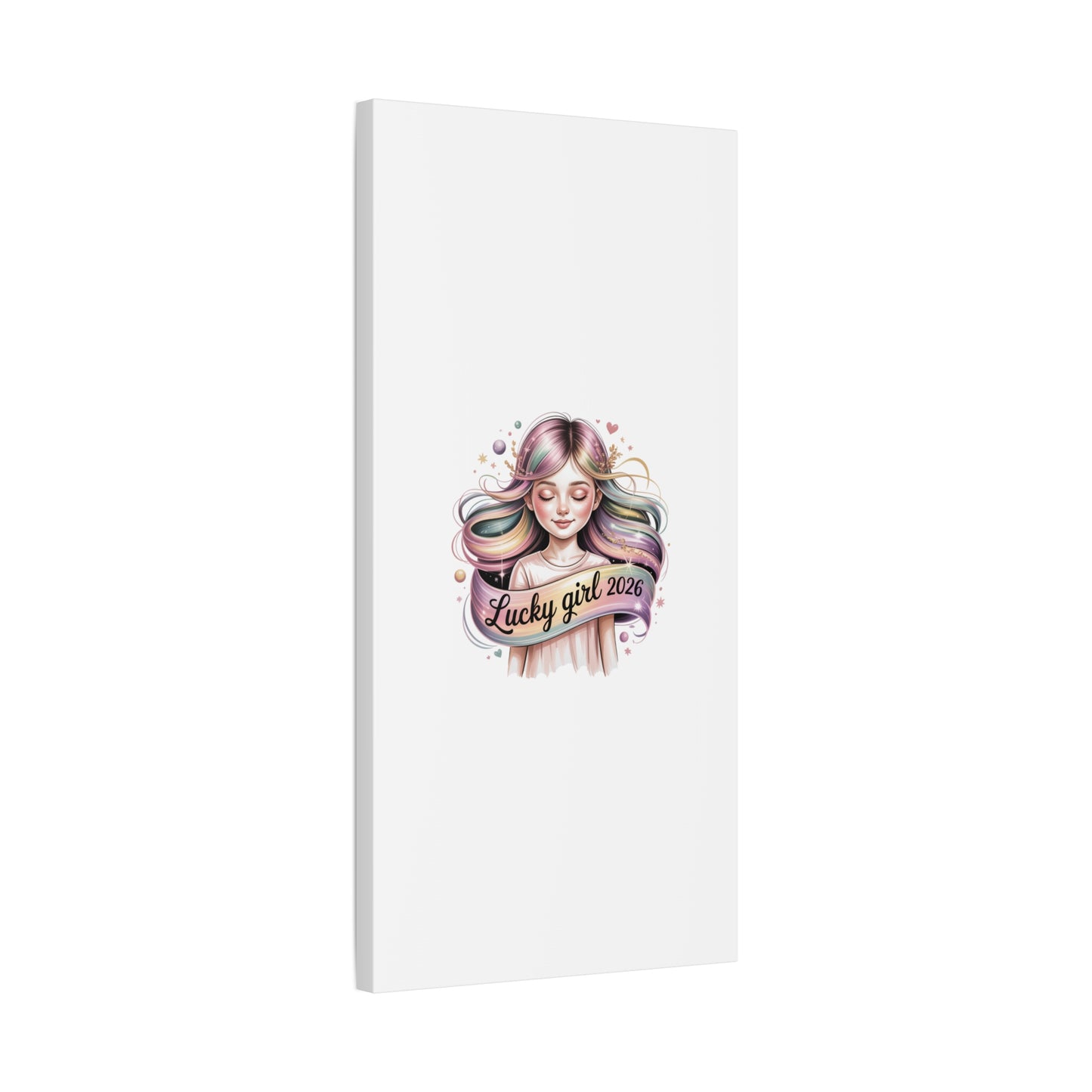 Lucky Girl 2026 Canvas Print | manifest luck, lucky charms