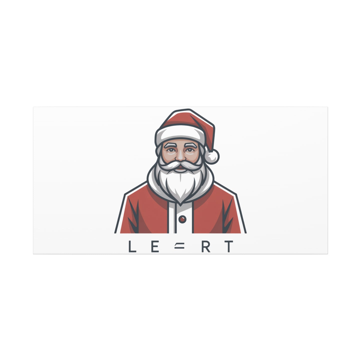 Minimal Santa Canvas, Modern Santa Graphic | Geometric Christmas Wall Art