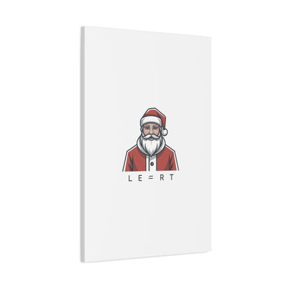 Minimal Santa Canvas, Modern Santa Graphic | Geometric Christmas Wall Art