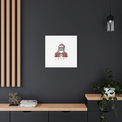 Minimal Santa Canvas, Modern Santa Graphic | Geometric Christmas Wall Art