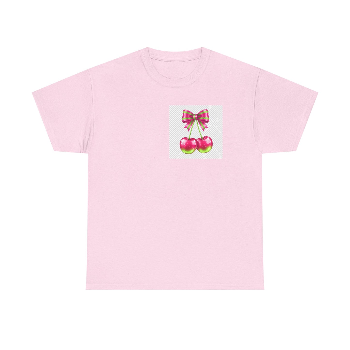 Cherry Bow T-Shirt — Cute Retro Fruit Graphic Tee