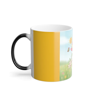Color Morphing Inspirational Mug - "You Make My World Bloom" - Perfect Gift for Nature Lovers