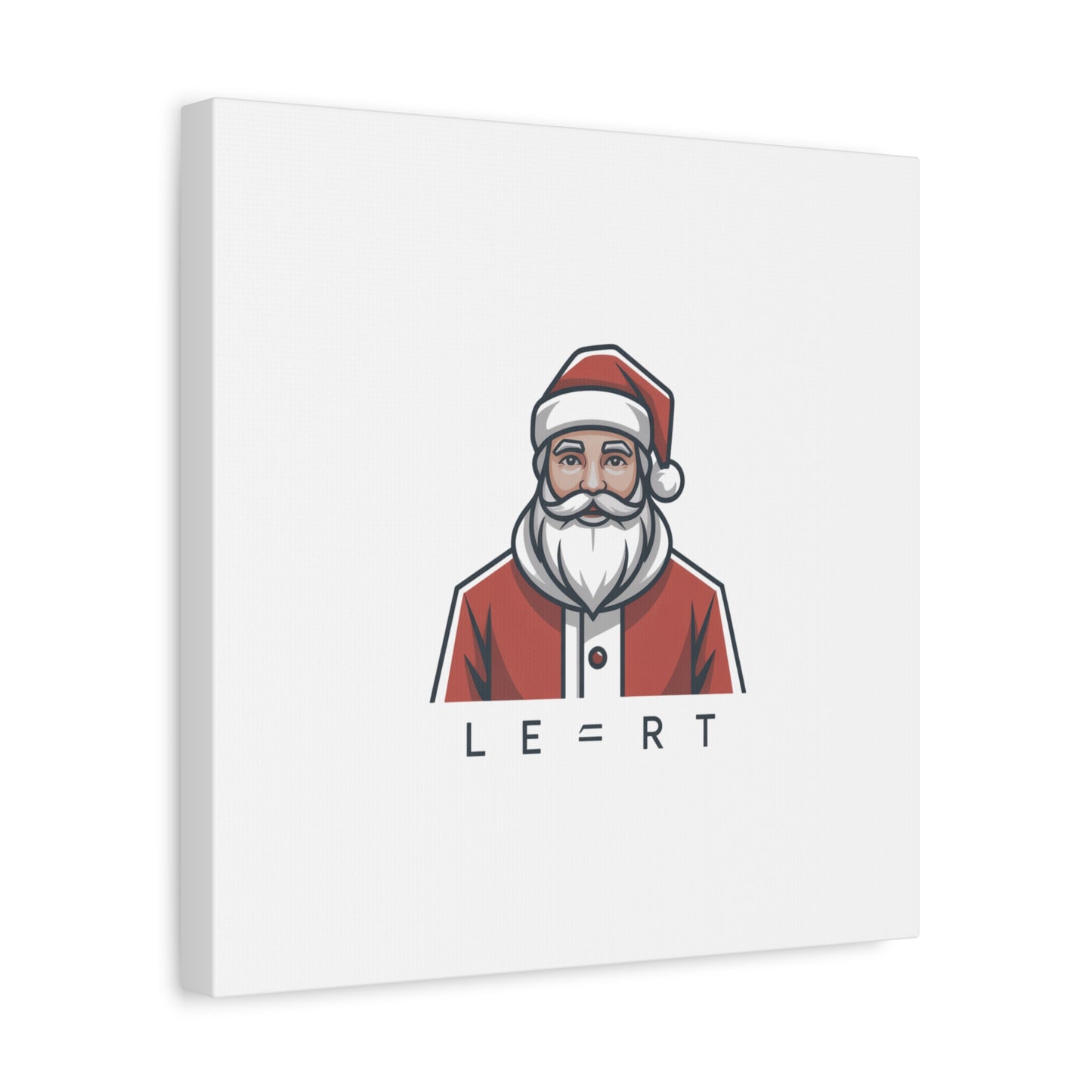 Minimal Santa Canvas, Modern Santa Graphic | Geometric Christmas Wall Art