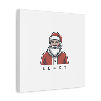 Minimal Santa Canvas, Modern Santa Graphic | Geometric Christmas Wall Art