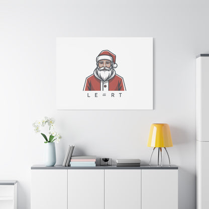 Minimal Santa Canvas, Modern Santa Graphic | Geometric Christmas Wall Art