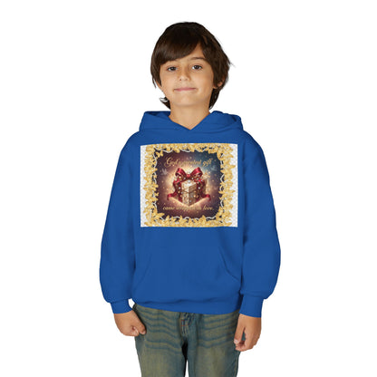 Christmas Gift Hoodie for Kids – "God Blessed Us" Present Design