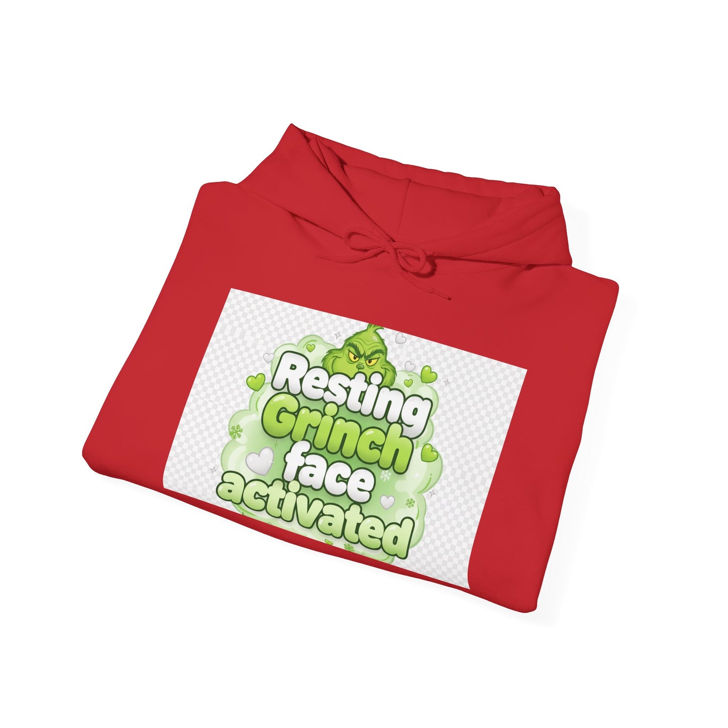 Resting Grinch Face Activated Hoodie – Funny Holiday Sweatshirt