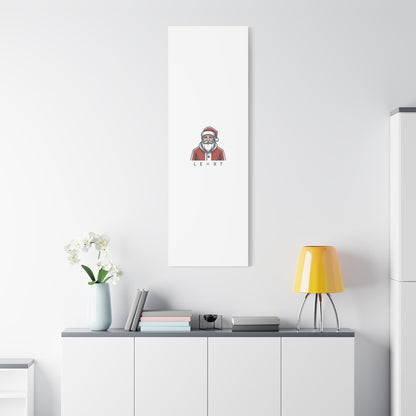 Minimal Santa Canvas, Modern Santa Graphic | Geometric Christmas Wall Art