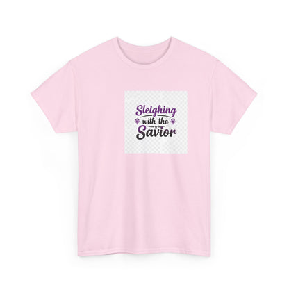 Sleighing With the Savior Christian Christmas Tee