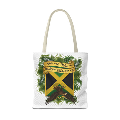 Jamaica Eagle Flag Tote Bag — "We shall RISE and spread our Wings once again" Canvas Shopper