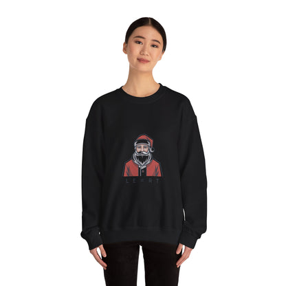 Minimal Santa Graphic Sweatshirt | Modern Santa, Geometric Christmas